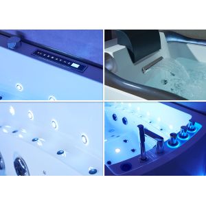 Baignoire balnéo rectangulaire Nautilus Droit Résine 68 jets