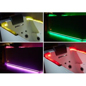 Baignoire balnéo rectangulaire Nautilus Droit Résine 68 jets