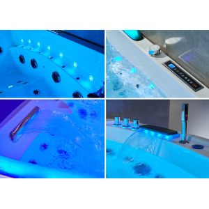 Baignoire balnéo rectangulaire Nautilus Duo Résine 68 jets Whirlpool