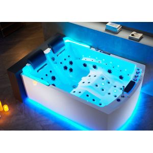 Baignoire balnéo rectangulaire Nautilus Duo Résine 68 jets Whirlpool