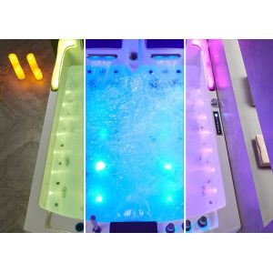 Baignoire balnéo rectangulaire Nautilus Duo Résine 68 jets Whirlpool