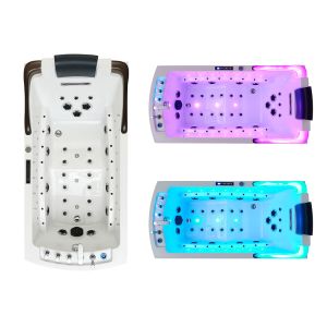 Baignoire balnéo rectangulaire Nautilus Gauche Résine 68 jets Whirlpool