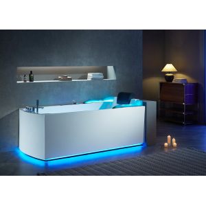 Baignoire balnéo rectangulaire Nautilus Gauche Résine 68 jets Whirlpool