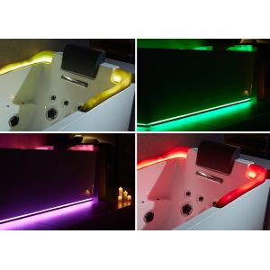 Baignoire balnéo rectangulaire Nautilus Gauche Résine 68 jets Whirlpool