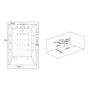 Répartition des jets et Plan d'implantation Baignoire Belize Droite 32 jets