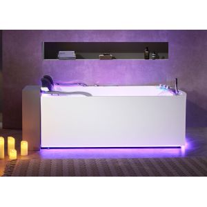 Baignoire balnéo rectangulaire Duo Nautilus Droit Inox 70 jets