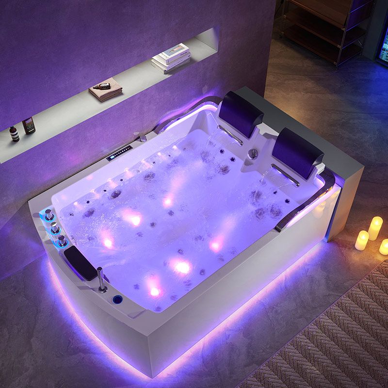 Baignoire balnéo rectangulaire Duo Nautilus Gauche Inox 70 jets