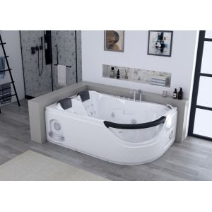 Baignoire balnéo design asymétrique D-Maldives 36 jets