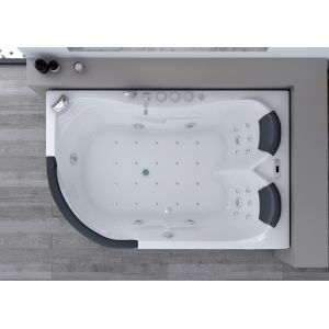 Vue intérieure Baignoire balnéo asymétrique G-Maldives 36 jets