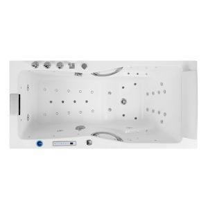 Vue intérieure Baignoire balnéo rectangulaire Harmonie Gauche 43 jets