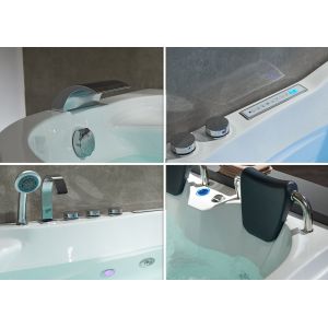 Détails Baignoire balnéo asymétrique Genova Gauche 40 jets