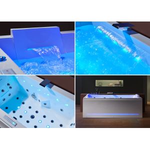 Baignoire balnéo rectangulaire Hanoï 40 jets