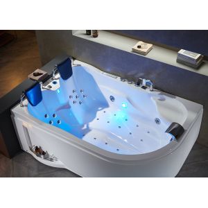 Baignoire balnéo asymétrique Genova Droit 40 jets hydromassants