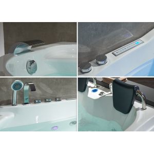 Baignoire balnéo asymétrique Genova Gauche 40 jets