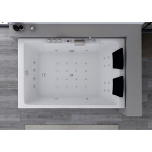 Vue intérieure Baignoire balnéo rectangulaire Belize Droite 32 jets