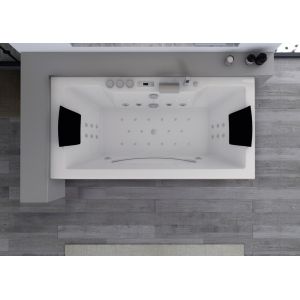 Vue intérieure Baignoire balneo 2 places rectangulaire Caïman