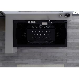 Baignoire Balnéo rectangulaire Caïman Black 32 jets