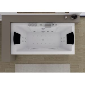 Vue intérieure Baignoire balneo Caïman S 28 jets
