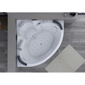 Baignoire balnéo d'angle Corleone 48 jets