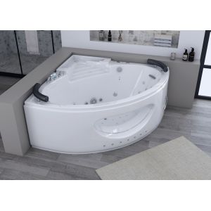 Baignoire balnéo d'angle Lisbonne 34 jets