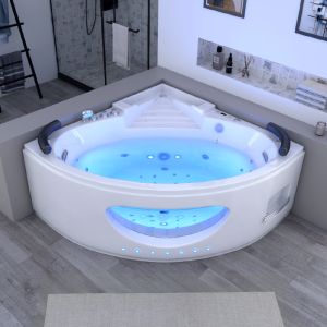 Baignoire balnéo d'angle Lisbonne 34 jets