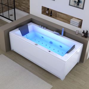 Baignoire balnéo rectangulaire London S 22 jets