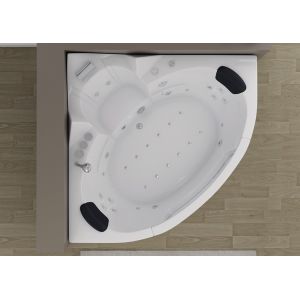 Vue intérieure Baignoire Balnéo d'angle Maeva S 30 jets