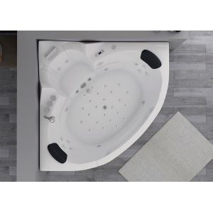 Baignoire balnéothérapie 2 places Manhattan vue intérieure