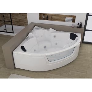 Baignoire balnéo d'angle Manhattan-S 26 jets