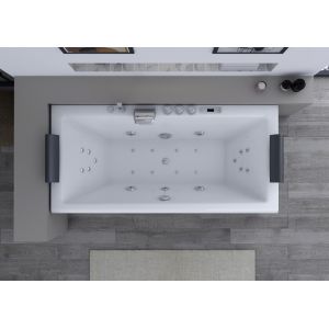 Vue de dessus de la baignoire Marbella 22  jets