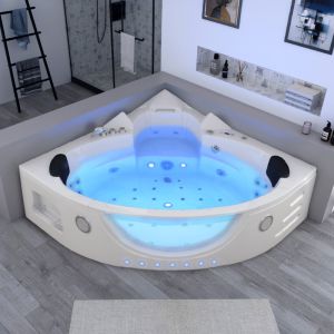 Baignoire Balnéo d'angle Seattle 38 jets Whirlpool