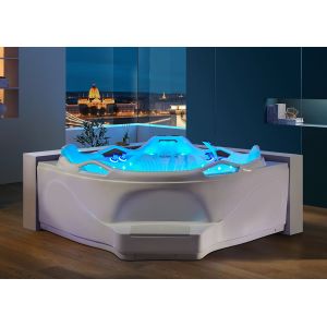 Baignoire balnéo d'angle Love story 42 jets Whirlpool