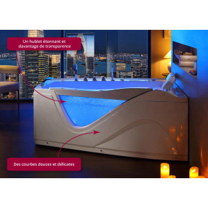 Baignoire asymétrique 2 personnes avec jets massant G-Neptune 