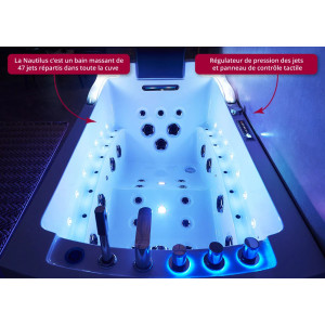 Baignoire balnéo rectangulaire Nautilus Droit Résine 47 jets
