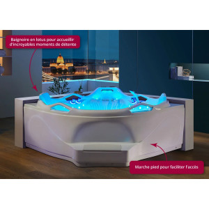 Baignoire balnéo d'angle Love story 42 jets Whirlpool