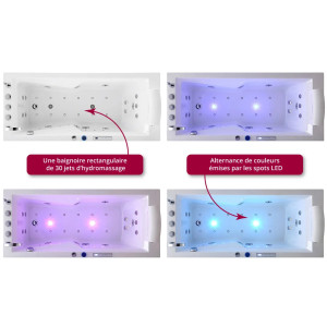 Led colorimétrie balneo Mumbai-D 30 jets