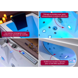 Détails Baignoire Twister 32 jets hydormassants