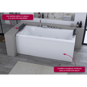 Marbella baignoire rectangulaire 22 jets hydromassage