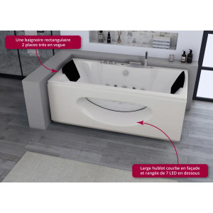 Baignoire avec 32 jets de massage Caiman