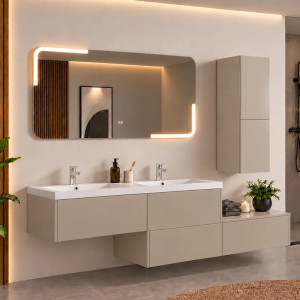 Meubles Design salle de bain BELLISSIMO Gris Anthracite
