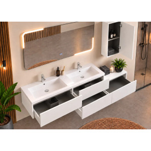 Tiroirs Meubles salle de bain BELLISSIMO B Blanc