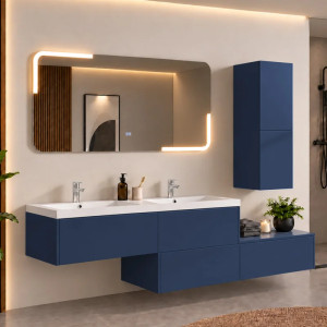 Meubles salle de bain BELLISSIMO BS Bleu Saphir