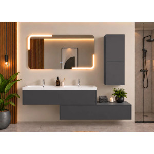 Meubles Design salle de bain BELLISSIMO Gris Anthracite