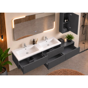 Rangements Meubles salle de bain BELLISSIMO GA Gris Anthracite