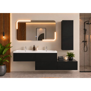 Meubles salle de bain BELLISSIMO Noir mat