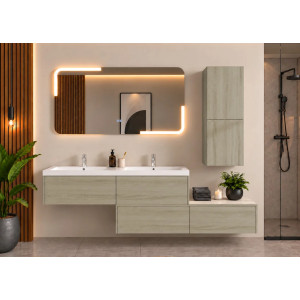 Meubles 2 vasques BELLISSIMO SC Scandinave