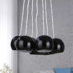 Suspension 8 balles noires BLACK PEARLS