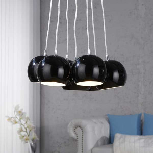 Suspension 8 balles noires BLACK PEARLS