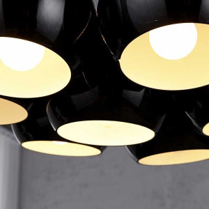 Suspension 8 balles noires BLACK PEARLS