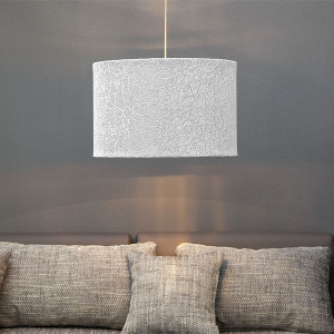 Suspension ronde blanche FLAGRANCIA, suspension ronde blanche Ø 500 mm - Salledebain Online